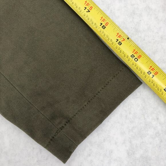 Express Utility Jacket Belt Pockets Oversized Cotton Twill Stretch Size XS Olive - Picture 15 of 16